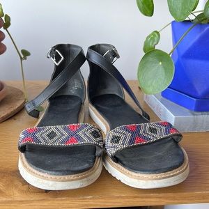 Anthropologie hand beaded sandals!